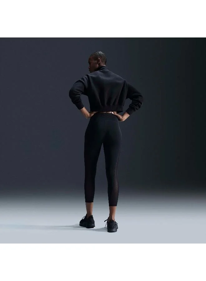 Nike Women's Pro Mid-Rise Mesh-Panelled Leggings