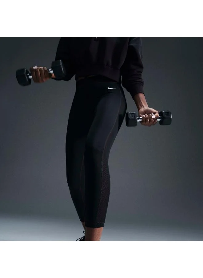 Nike Women's Pro Mid-Rise Mesh-Panelled Leggings