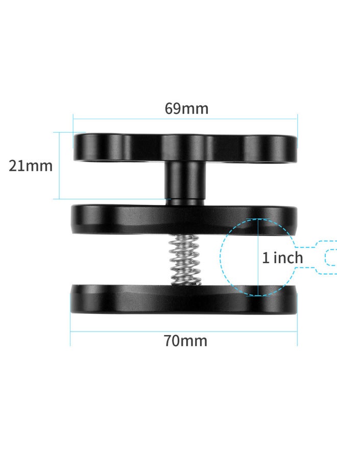 Diving Photography Aluminum Alloy Butterfly Clip Underwater Camera Waterproof Shell Diving Butterfly Clip Lamp Arm Ball Head Bracket-Color:Black  - Image 4