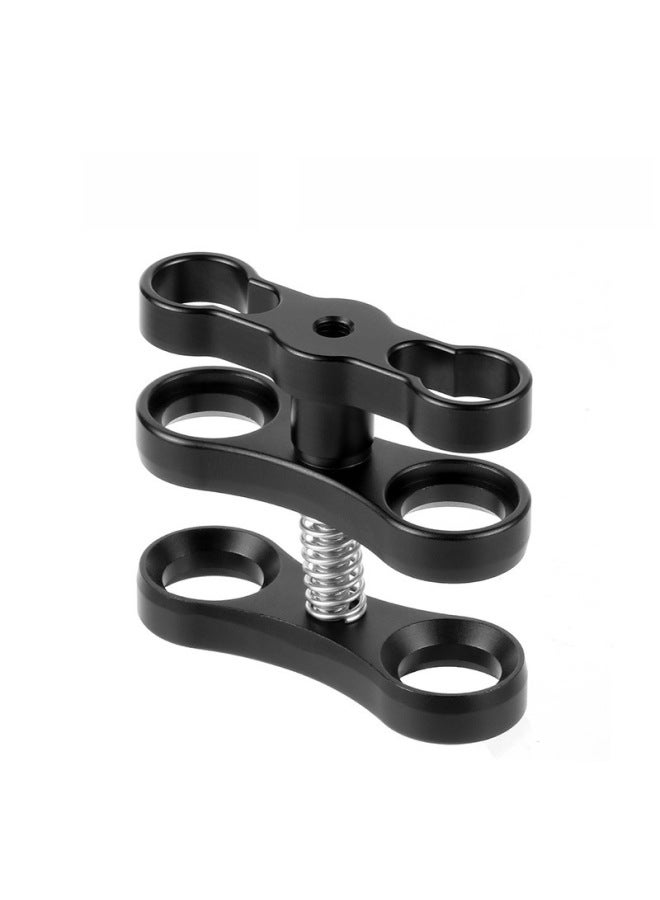 Diving Photography Aluminum Alloy Butterfly Clip Underwater Camera Waterproof Shell Diving Butterfly Clip Lamp Arm Ball Head Bracket-Color:Black  - Image 2
