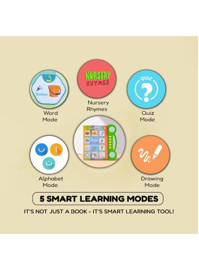إليتري كتاب تعليمي صوتي عربي وإنجليزي للأطفال – أكثر من 180 كلمة | كتاب تفاعلي موسيقي ثنائي اللغة مع ألعاب تعليمية (22 صفحة) - Image 5