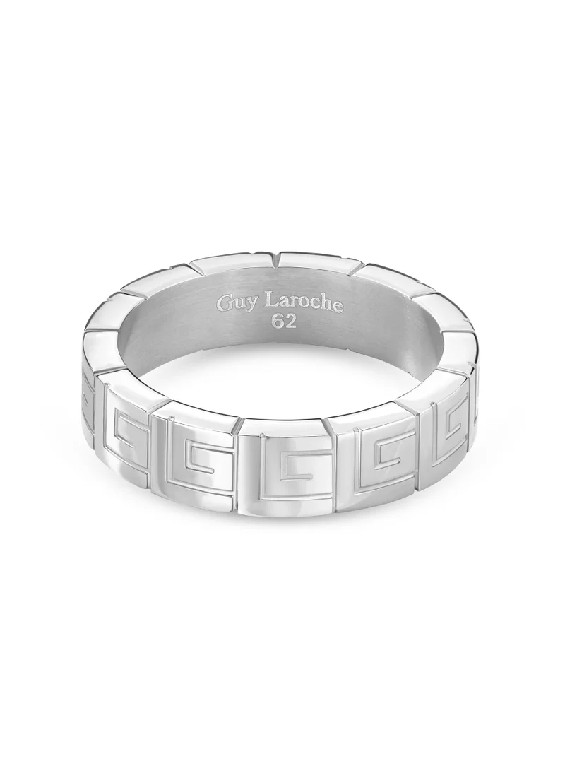 Guy Laroche Charlie.4 Silver Finger Ring For Men 62 mm