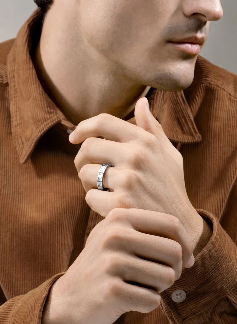 Guy Laroche Charlie.4 Silver Finger Ring For Men 62 mm