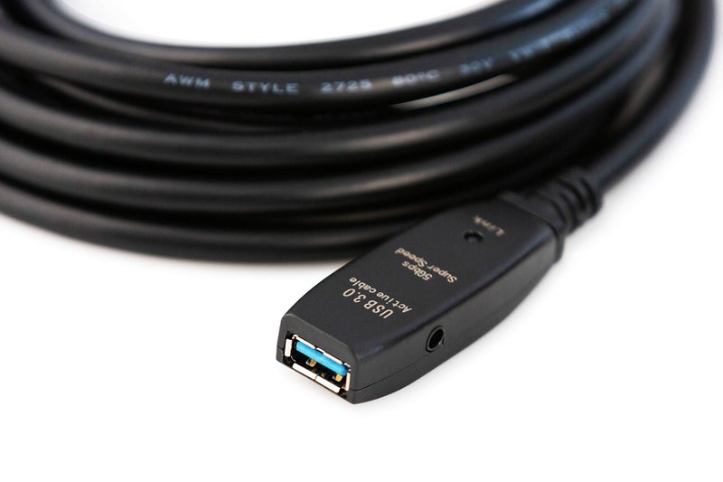 MutecPower 65 Feet Active USB Extension Cable 3.0 Male to Female with 3 Extension chipsets Signal Booster - Active Extension/Repeater Cord 20 Meters / 65 Feet (AC Power Supply Included) - Image 4