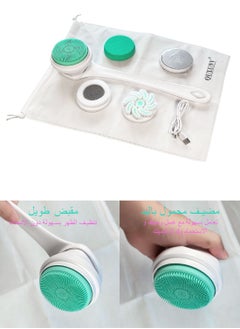 QUXUNV Back Scrubber for Shower, Electric Shower Brush, Rechargeable Long Handle Waterproof Body Scrubber, Body Brush for Shower, Bath, Cleaning, Washing and Deep Cleaning, with 5 Brush Heads  - Image 4
