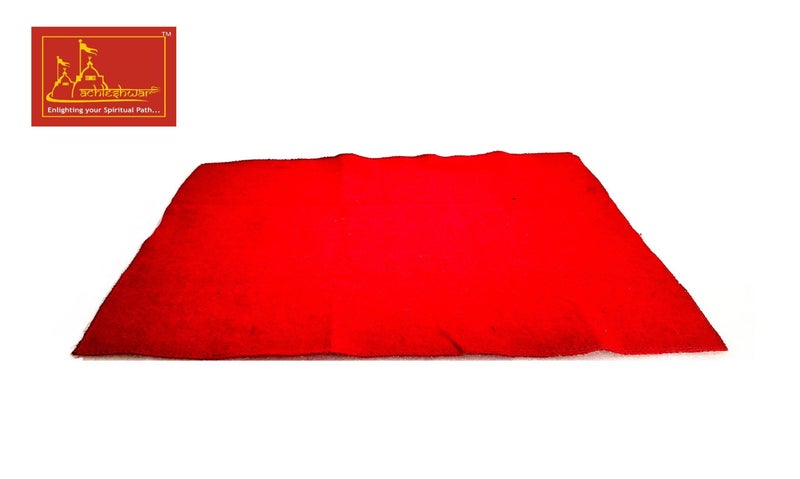 Achleshwar Woollen Aasan/Aasna for Complete Result on Doing Puja and to Avoid Side Effects on Direct Sitting on The Ground and Worshiping.| Home|| Pooja| Red, (24x20 Inch) ; Ach241 - Image 3