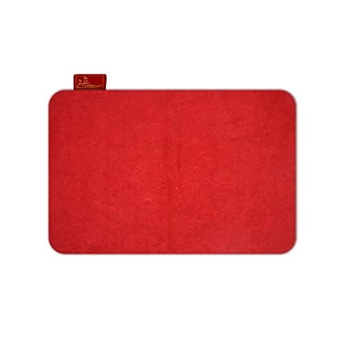 Achleshwar Woollen Aasan/Aasna for Complete Result on Doing Puja and to Avoid Side Effects on Direct Sitting on The Ground and Worshiping.| Home|| Pooja| Red, (24x20 Inch) ; Ach241 - Image 1
