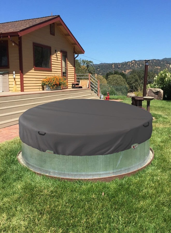 Bitubi 8 Ft Round Pool Cover,for Outdoor Round Easy Set and Frame Above Ground Swimming Pool,Solar Covers for Above Ground Pools,Upgraded Waterproof Dustproof Hot Tub Cover,Trampoline Cover(Grey) - Image 5