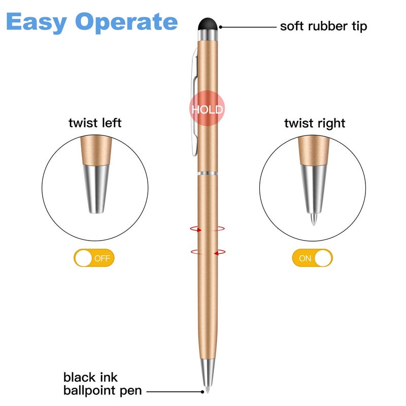 STYLUSHOME Stylus Pens for Touch Screens, StylusHome 10 Pack Universal 2 in 1 Capacitive Stylus Pen for iPad iPhone Tablets Samsung Galaxy All Universal Touch Screen Devices - Image 2