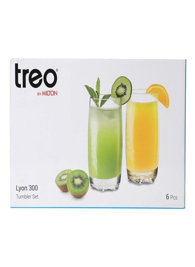 Treo Lyon Tumbler Set, 300ml, Set of 6, Transparent - Image 4