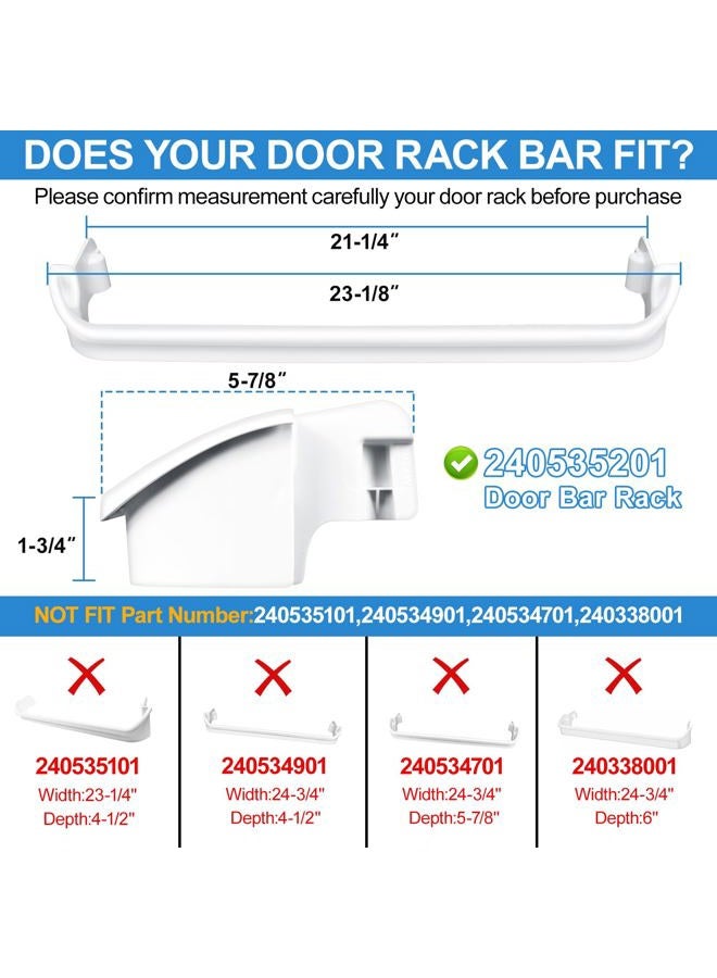 Alvar UPGRADED 240535201 Refrigerator Door Rack Bar Replacement Compatible with Frigidaire Kenmore Refrigerator Door Shelf Replacement Parts AP3214686, AH734991,FRT17B3AZB, LFHT1513LW0,FRT15 Door Shelf Rack - Image 3