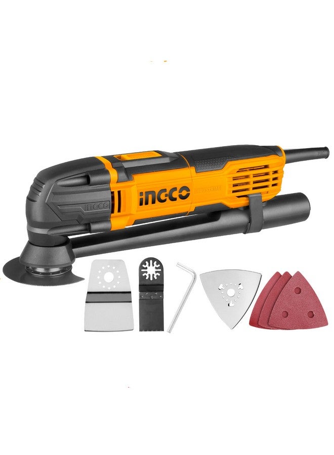 INGCO Oscillating Multi Tool, 300W, 6 Speed Control, 20000rpm, Angle Ajustment, Multi Oscillating DIY Tool Kit, Multi-Tool Kit with 8 pcs Accessories for Sanding, Grinding, Scratching, Polishing - Image 1
