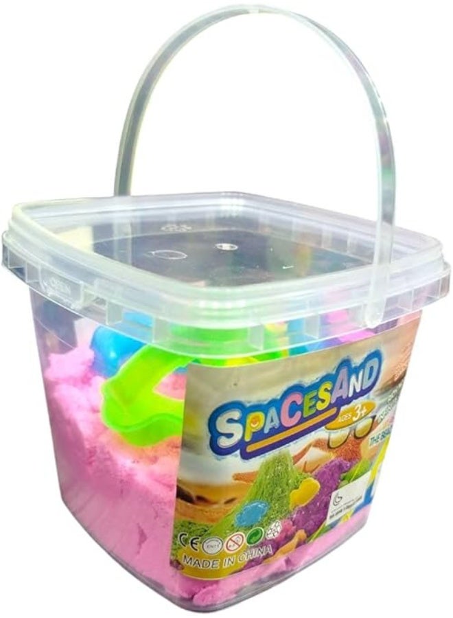 Amazing Dough and Magic Clay With Mould, Reusable Sensory Set, Gluten-Free Wonder Sand Activity Toys, Indoor Games for Kids Age 10 to 15 Pink (750 GM Bucket) - Image 1