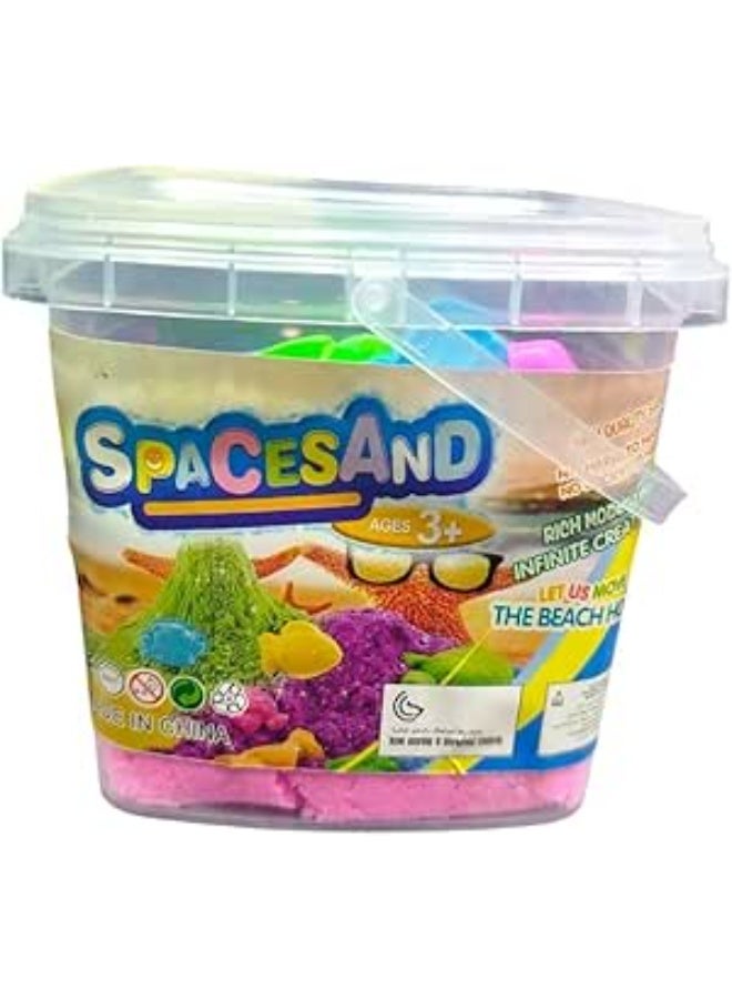 Amazing Dough and Magic Clay With Mould, Reusable Sensory Set, Gluten-Free Wonder Sand Activity Toys, Indoor Games for Kids Age 10 to 15 Pink (750 GM Bucket) - Image 2