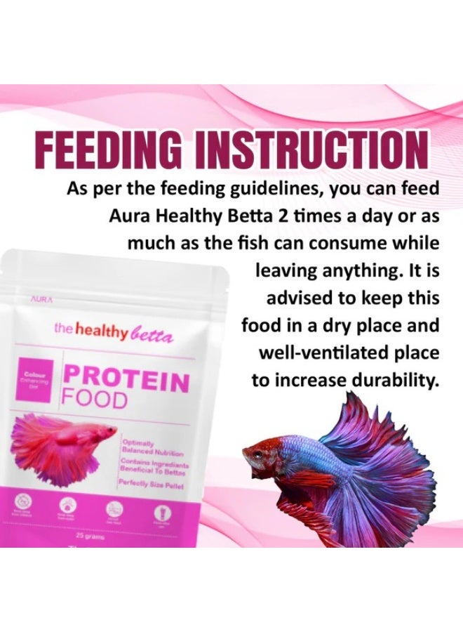 أورا طعام سمك بروتين صحي لسمك البيتافيش 25 جرام - Image 3