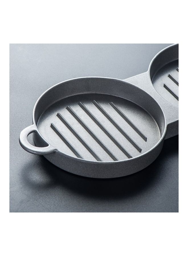 NIBEMINENT Aluminum Alloy Burger Meatloaf Press Mold Silver/Red  - Image 3