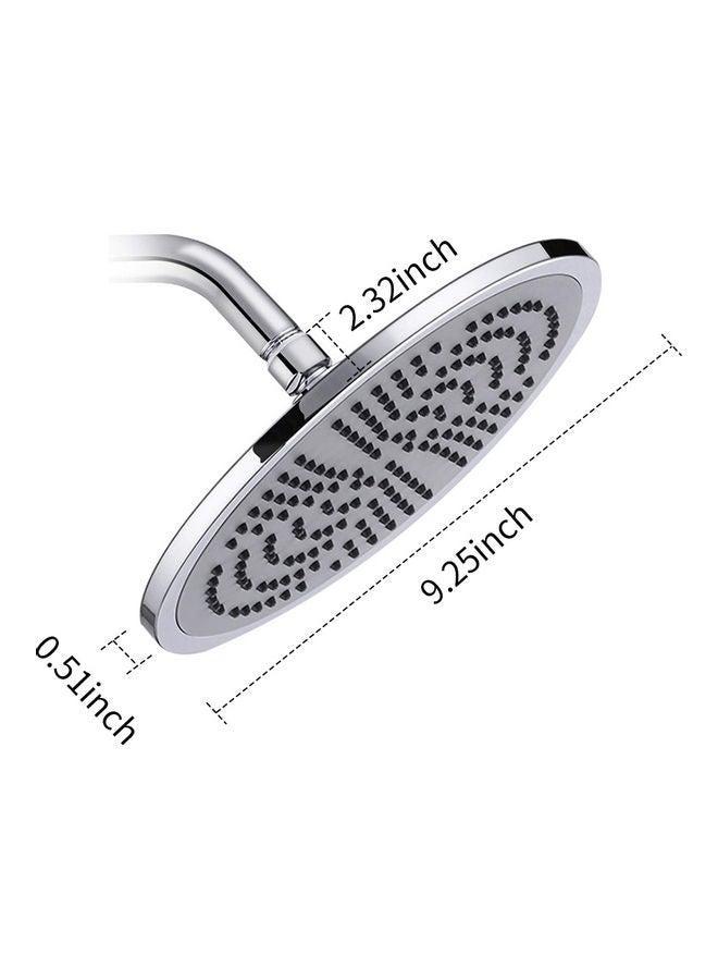 NIBEMINENT Rain Shower Head Silver 2.32x0.51x9.25inch - Image 2