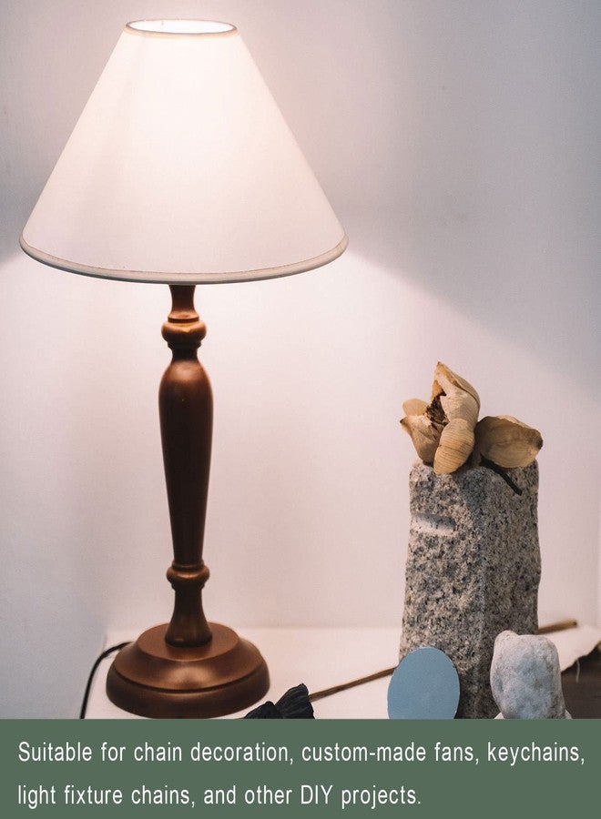 YOKIVE 50 Pcs Ball Chain Connectors, Bead Ring with Crimp Link Pull Loop Crafts Making Decoration, Great for Art, Handmade, DIY (Silver, 0.08/0.09-Inch) - Image 5