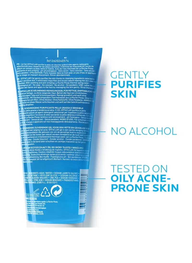 LA ROCHE-POSAY La Roche-Posay Effaclar Acne Foaming Cleansing Gel for Oily and Acne Prone Skin 200ml
