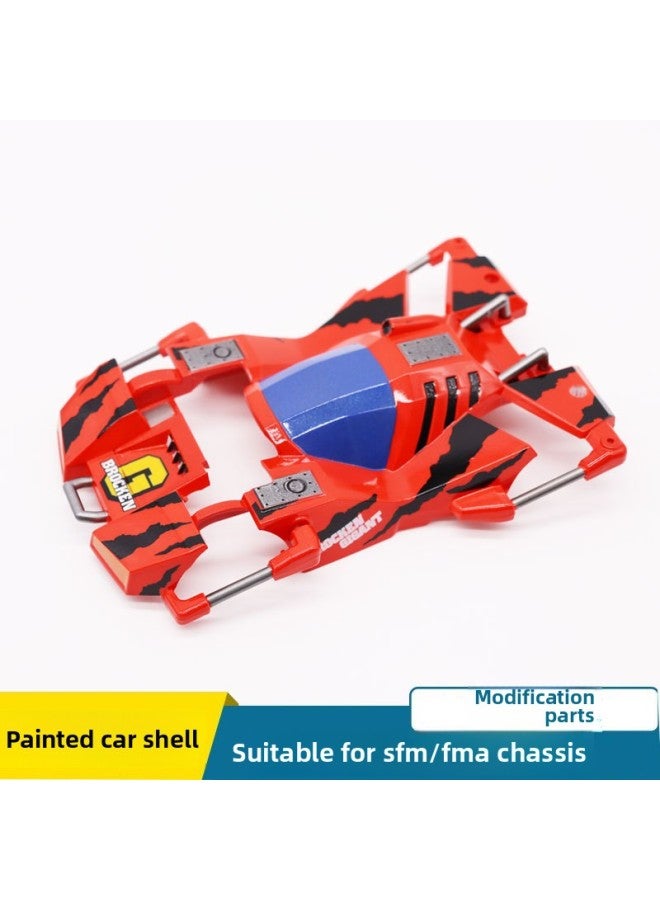 Spray Paint Car Shell Four-drive Brothers Four-drive Car Full Coating Ruize DD Jump Strong Rod Sonic Cyclone Charge Big Mac-Color:Red Giant Coated Car Shell  - Image 1