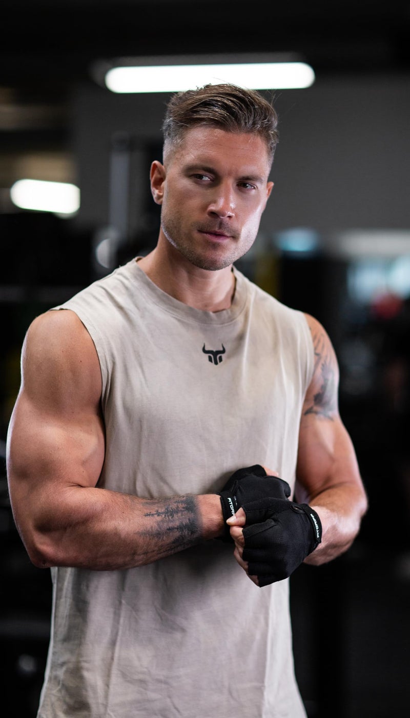 FitgriffÂ® Workout Gloves (Padded) for Men & Women - Fingerless Gym Gloves for Weight Lifting, Training - Full Palm Protection (Black, Size 8) - Image 2