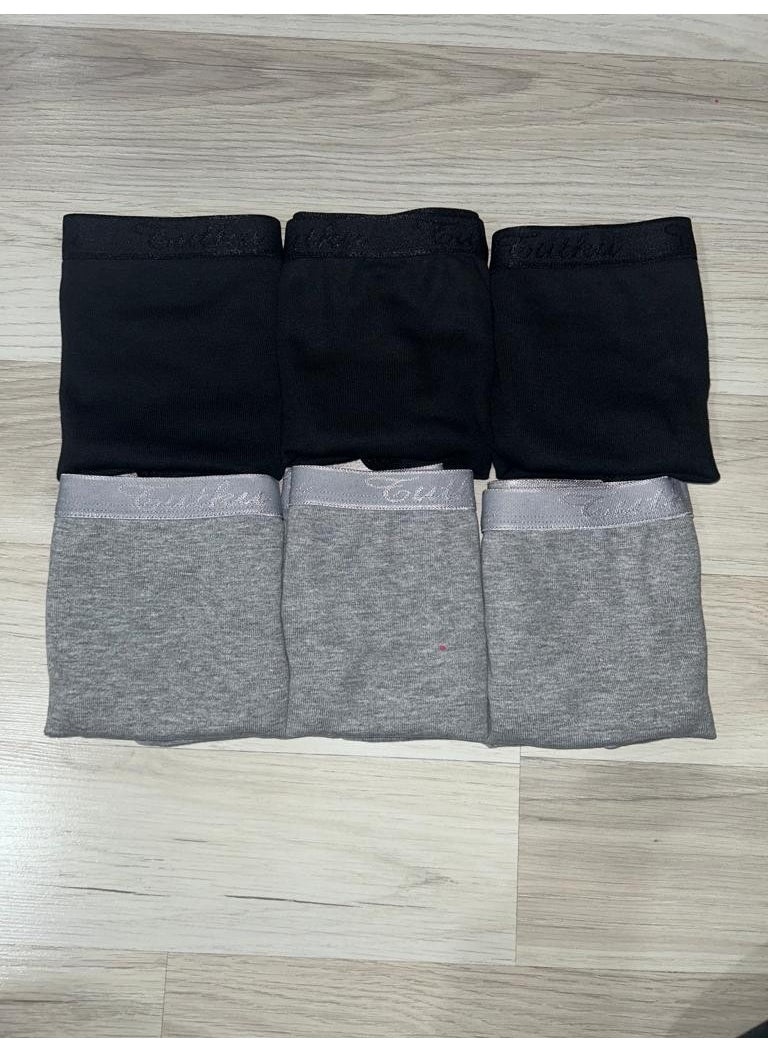 Tutku Passion 3 Pack Black-Grey Passion Soft Women's Slip Panties  - Image 1