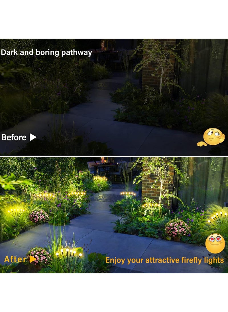 NYVIO Solar Lights Outdoor Waterproof – 2 Pack Firefly Swaying Solar Garden Lights with Flexible Copper Wire, Decorative Pathway, Yard & Landscape Stake Lights for Christmas & Parties - Image 4