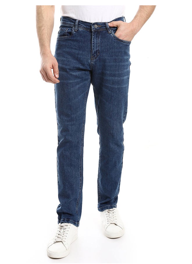 Andora - Regular Fit Standard Blue Practical Jeans_Blue - Image 1