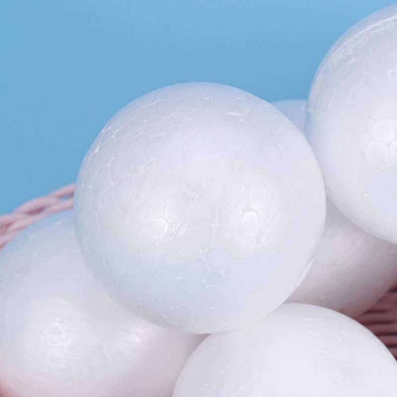 klarako 2 x Foam Balls White Polystyrene Smooth Round Balls for Crafts Supplies DIY School Project Christmas Wedding Party DIY Ornament 20 cm - Image 5
