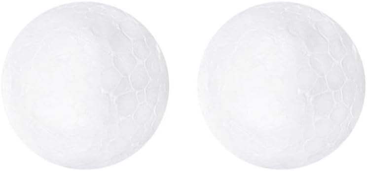 klarako 2 x Foam Balls White Polystyrene Smooth Round Balls for Crafts Supplies DIY School Project Christmas Wedding Party DIY Ornament 20 cm - Image 2