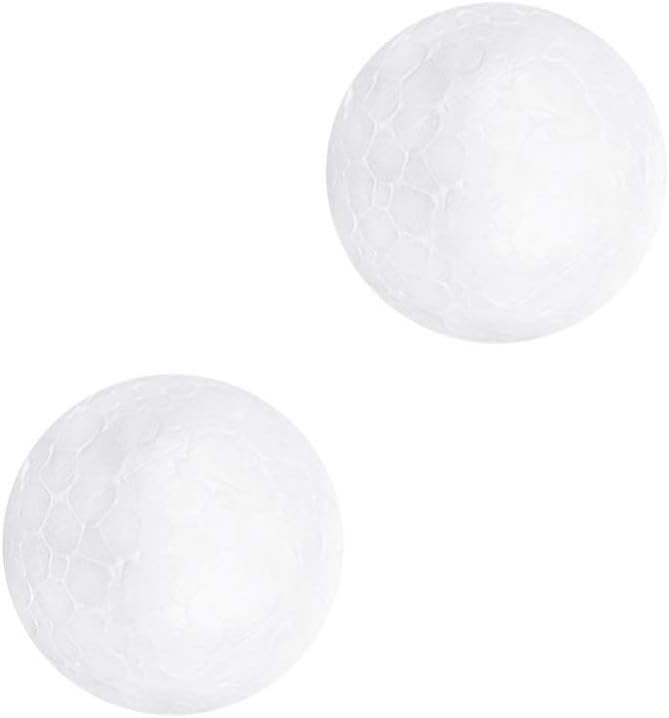 klarako 2 x Foam Balls White Polystyrene Smooth Round Balls for Crafts Supplies DIY School Project Christmas Wedding Party DIY Ornament 20 cm - Image 1