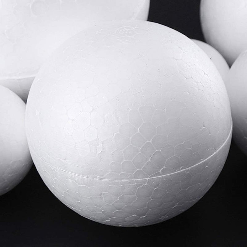 klarako 2 x Foam Balls White Polystyrene Smooth Round Balls for Crafts Supplies DIY School Project Christmas Wedding Party DIY Ornament 20 cm - Image 3
