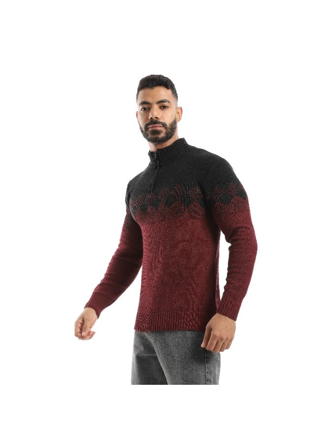 سيزار بلوفر صوف رجالي بنقش علي الصدر وسوستة - Image 2