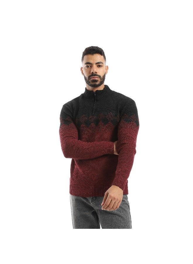 سيزار بلوفر صوف رجالي بنقش علي الصدر وسوستة - Image 1