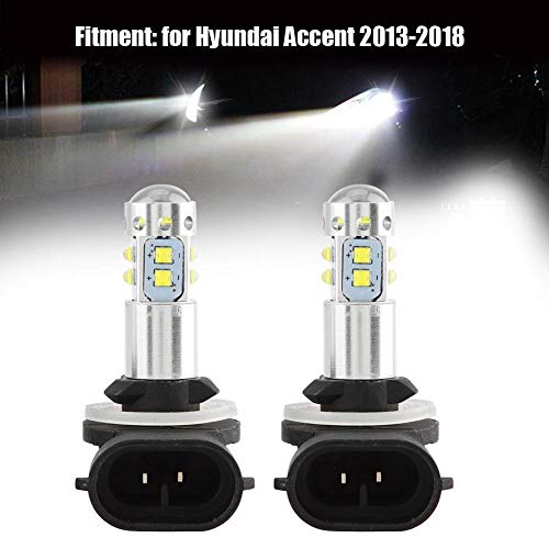 Aramox 2PCS LED Light Bulb Replacement for Accent, 12-24V 50W 1800LM / Bulb 6000K Super White High Power Bright LED Fog Daytime Light Bulbs - Image 2