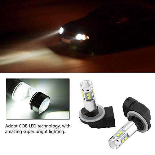Aramox 2PCS LED Light Bulb Replacement for Accent, 12-24V 50W 1800LM / Bulb 6000K Super White High Power Bright LED Fog Daytime Light Bulbs - Image 3