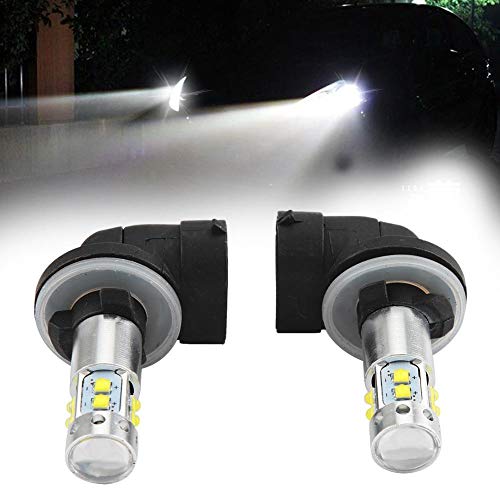 Aramox 2PCS LED Light Bulb Replacement for Accent, 12-24V 50W 1800LM / Bulb 6000K Super White High Power Bright LED Fog Daytime Light Bulbs - Image 5