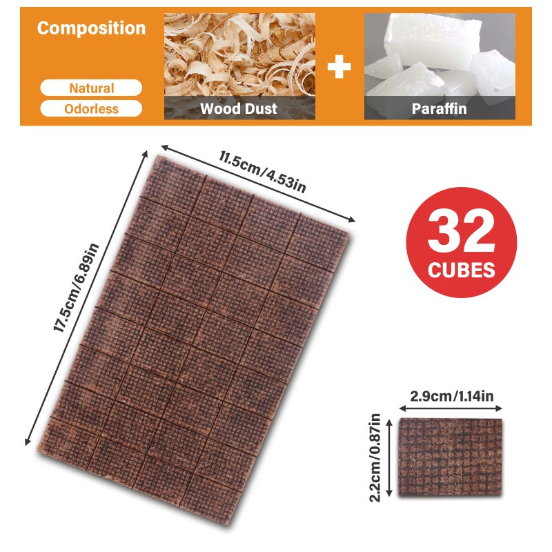 HGD Fire Starter, Mini Natural Fire Starters for Campfires, BBQ Grill, Charcoal Chimney, Outdoor Pit, Indoor Fireplace, Wood Stove - Water Resistant Firestarter Sticks - Camping Accessories Essentials - Image 3