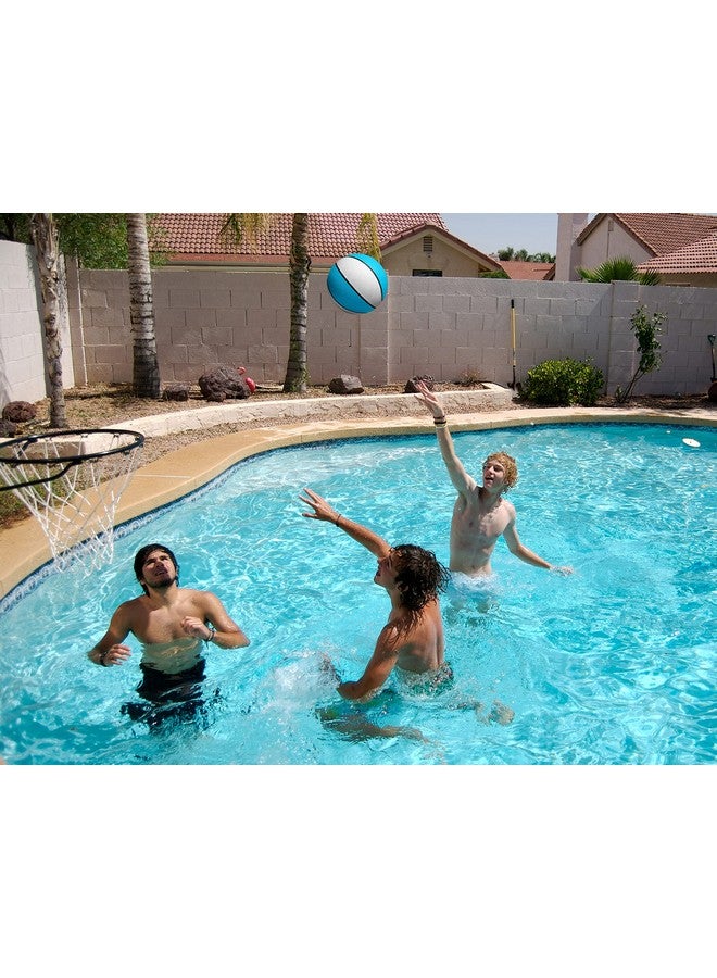 Botabee Official Size Pool Basketball - 9.4" Diameter, Size 7 Waterproof Basket Ball for The Pool - Textured Grip for in-Water or Outdoor Play - Compatible with Pool Basketball Hoops - White and Blue - Image 5