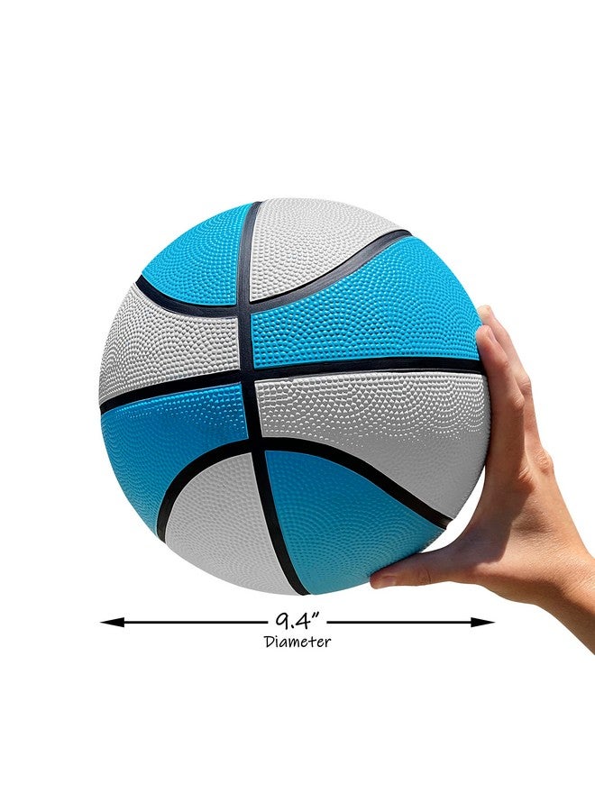 Botabee Official Size Pool Basketball - 9.4" Diameter, Size 7 Waterproof Basket Ball for The Pool - Textured Grip for in-Water or Outdoor Play - Compatible with Pool Basketball Hoops - White and Blue - Image 3