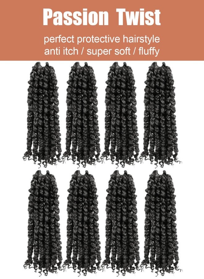 KAVSORAPI Passion Twist Hair,10 Inch Passion Twist Braiding Hair,Short Pre Looped Crochet Twist Jumbo Pre-twisted Two Strand Braids 8 Packs (Salt and Pepper) - Image 4