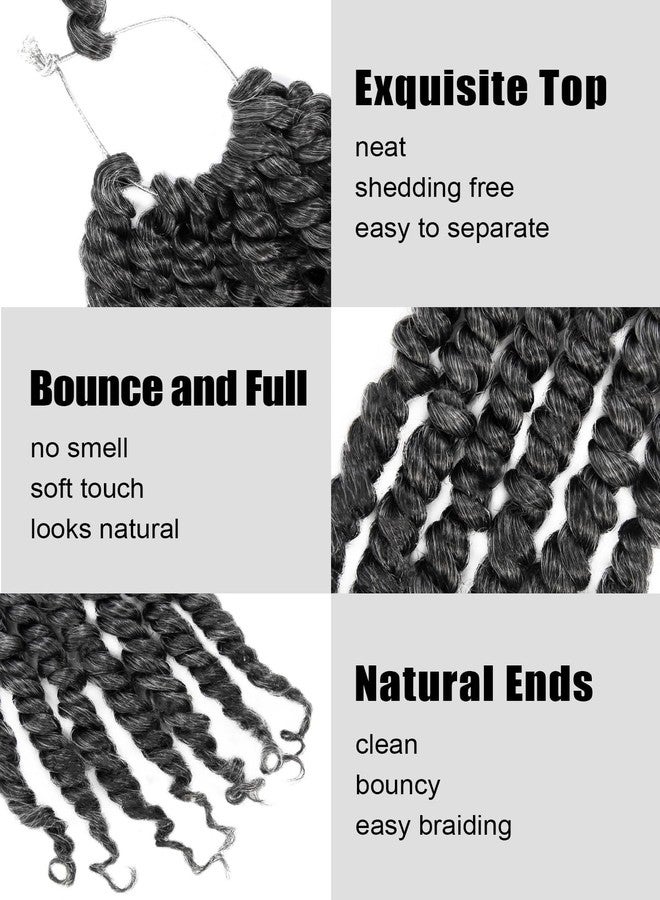 KAVSORAPI Passion Twist Hair,10 Inch Passion Twist Braiding Hair,Short Pre Looped Crochet Twist Jumbo Pre-twisted Two Strand Braids 8 Packs (Salt and Pepper) - Image 3