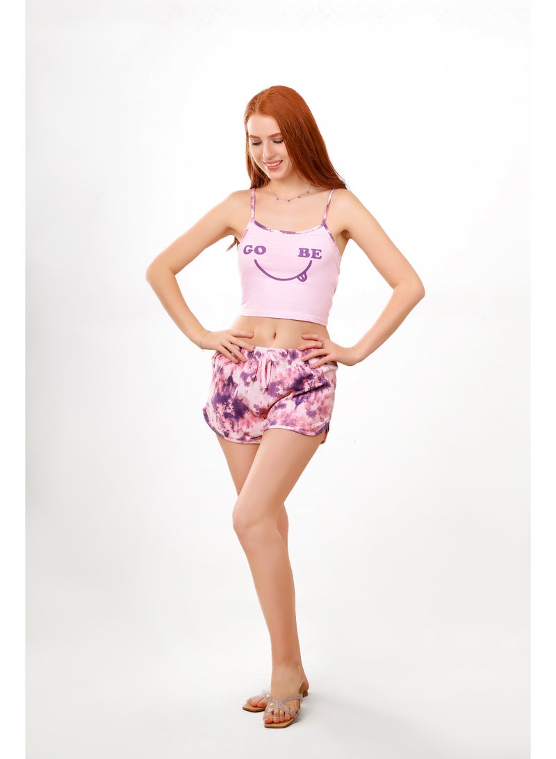 Selina Wear Women Pajama Set Pink Sleeveless Cami Top and Shorts – Silky PJs for Women Set – Soft Nightwear Summer Sleepwear – Ladies Two Piece Night Suit – Comfortable Home Wear Loungewear Women Sleep Set - Image 2