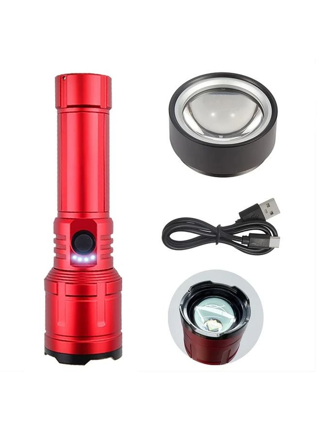 Model Red Aluminum Alloy Flashlight 5000mAh Power Bank 2002 Lumen For Camping Outdoor - Image 4
