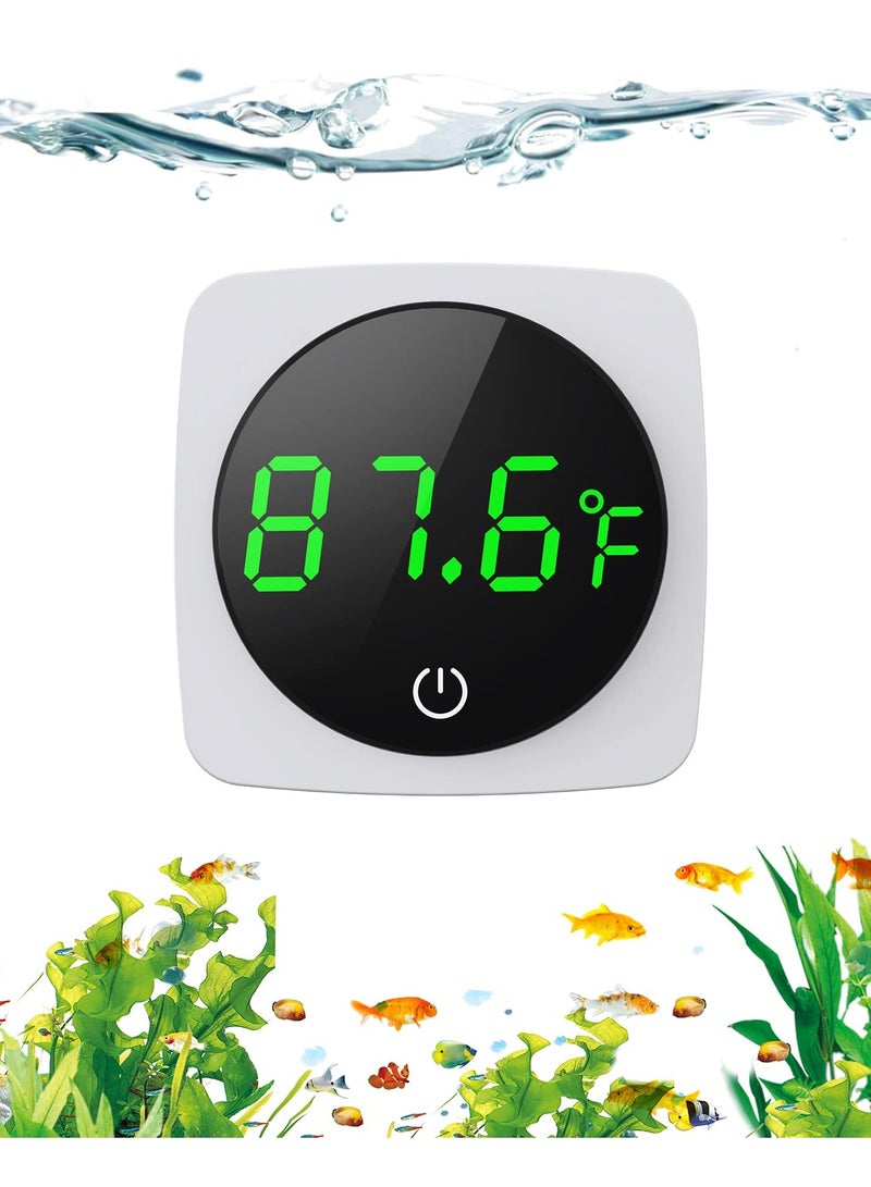 SYOSI Digital Aquarium Thermometer, LED Display Thermometer for Aquarium Fish Tank Accurate Temperature Sensor High Accurate to ±0.9°F Fish Tank Thermometer with LED touch screen - Image 1
