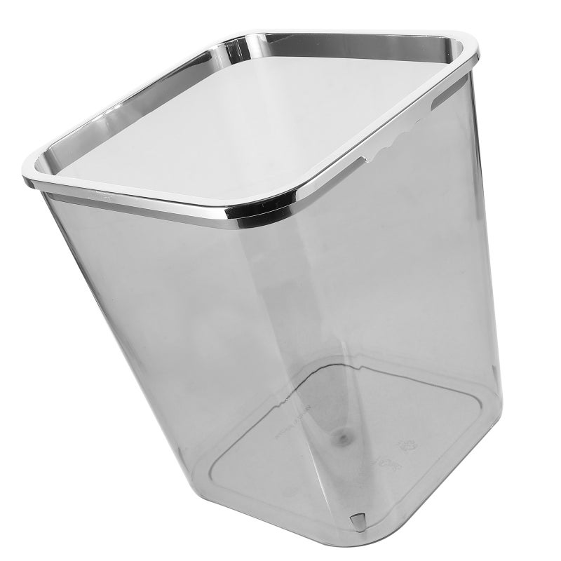 Clear Garbage Can Large Capacity Trash Can Transparent Wastebasket Trash Can Garbage Container - Image 1
