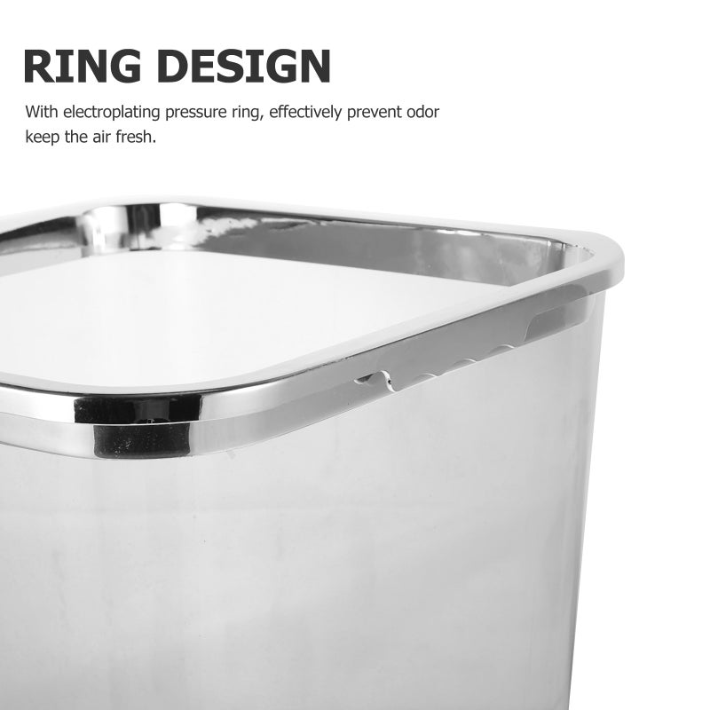 Clear Garbage Can Large Capacity Trash Can Transparent Wastebasket Trash Can Garbage Container - Image 4