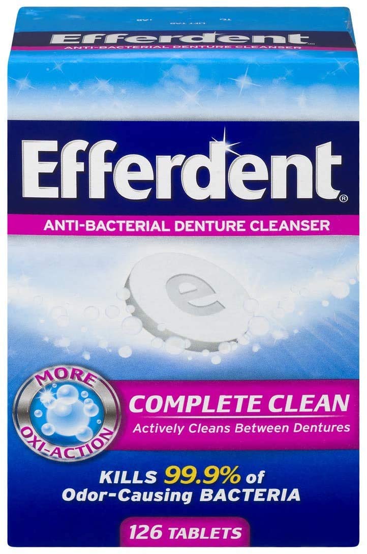 Efferdent Anti-Bacterial Denture Cleanser-126 Count - Image 1