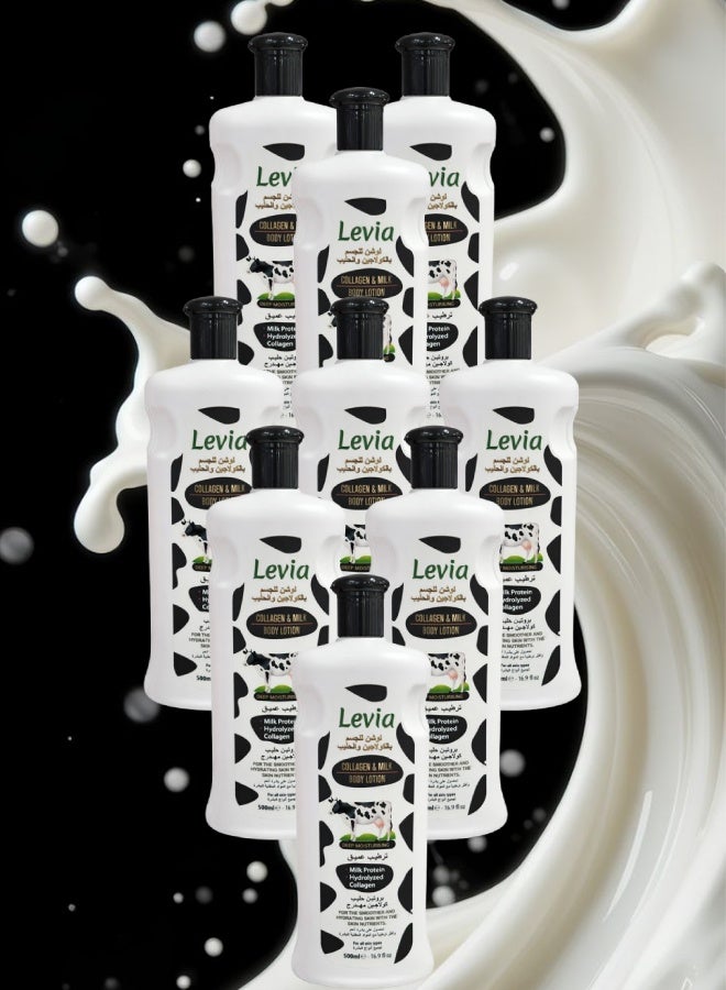 ليفيا 9 قطع لوشن جسم بالكولاجين و الحليب 500مل - Image 1