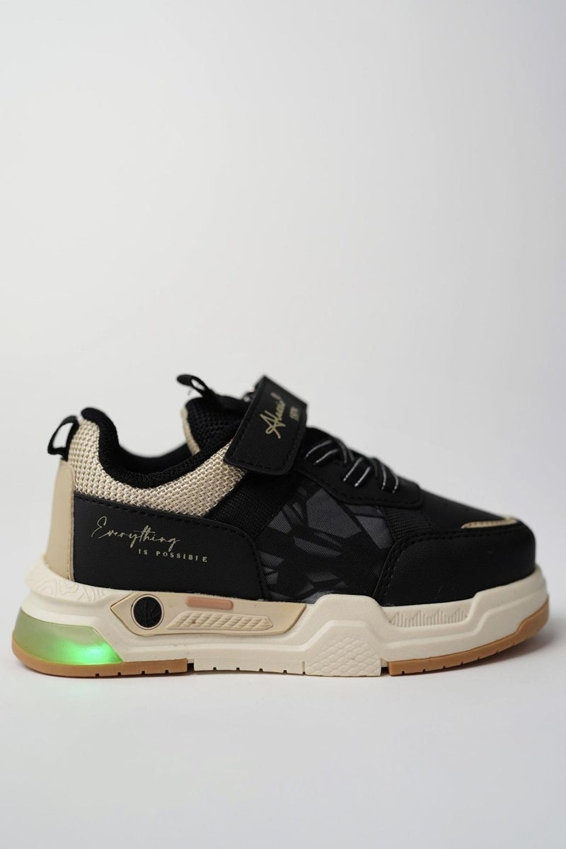 muggo Dory Guaranteed Luminous Laced and Velcro Children's Sneaker Sports Shoes  - Image 1